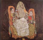 Egon Schiele Moth with two Children oil painting reproduction